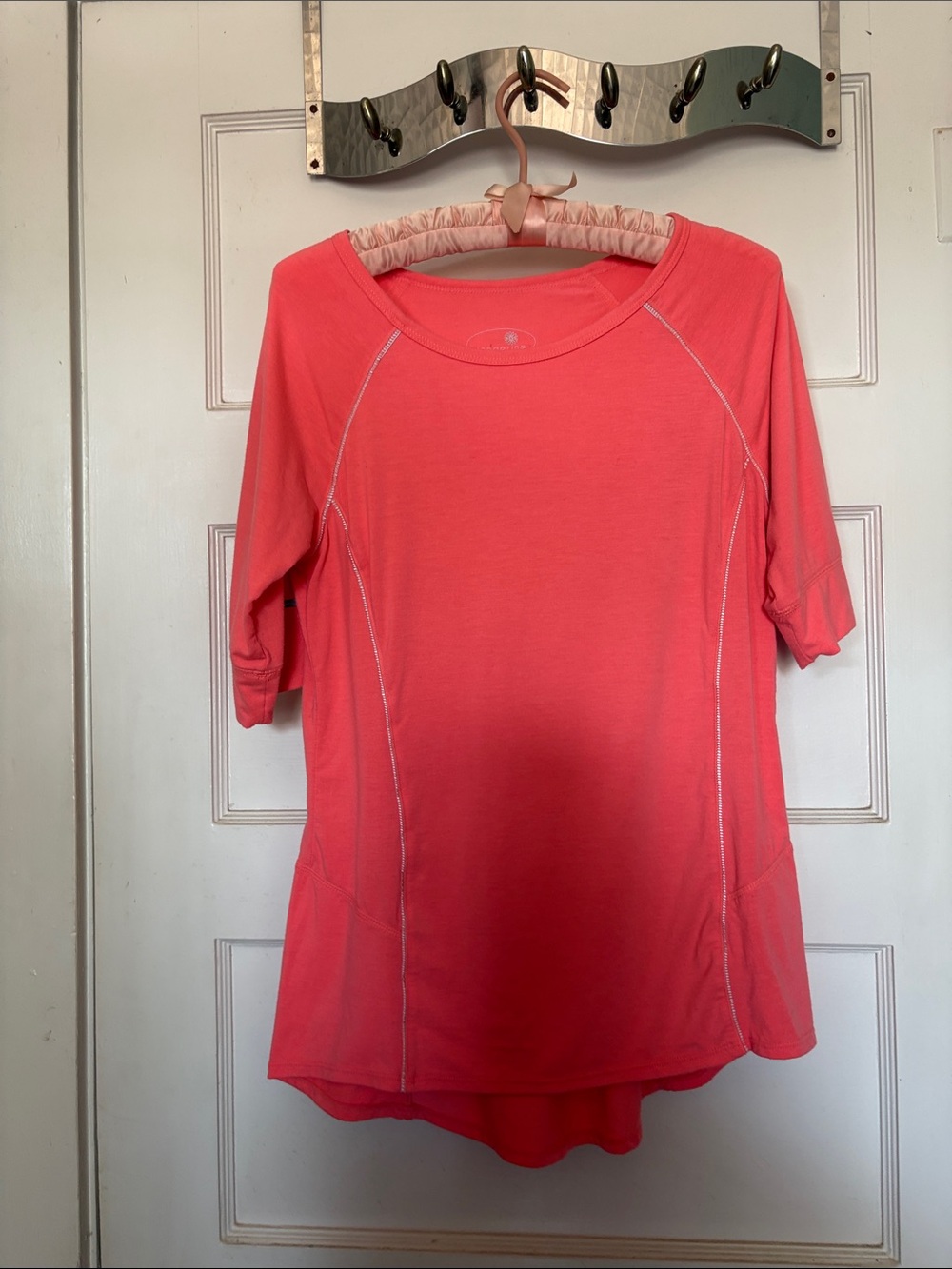 Tangerine Women’s Coral Short-Sleeve Active Top Size M